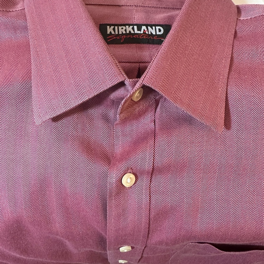 Hot Pink Chambray Dress Shirt